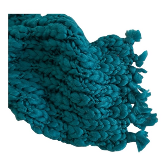 New York & Co. Teal Knit Scarf - Picture 2 of 5